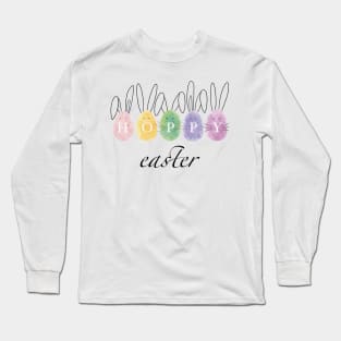 Hoppy Easter bunnies funny eggs Long Sleeve T-Shirt